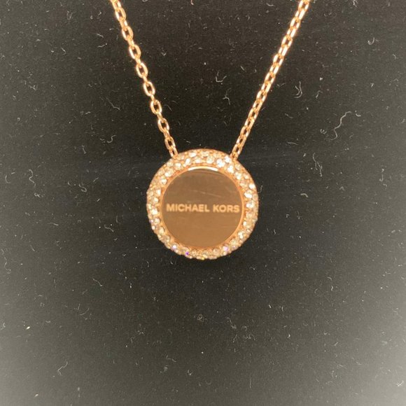 NWT - Michael Kors Rose Gold  Pendant Necklace - Picture 3 of 6